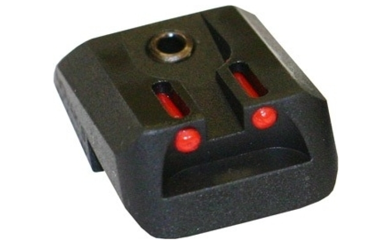 Novak Fiber optic lo-mount rear sight, red, fits colt 1911